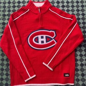 NHL Red Sweater with Logo